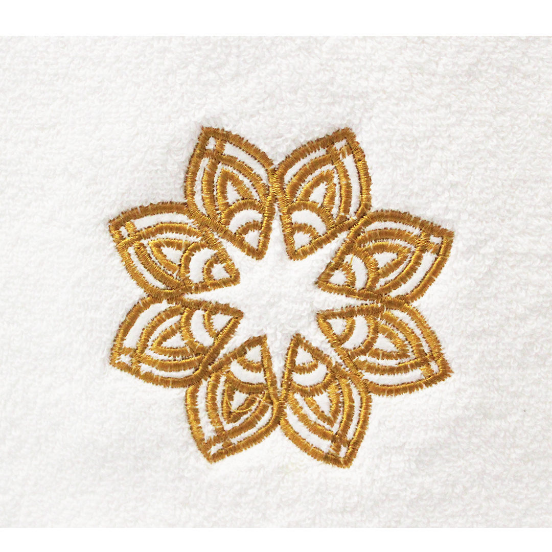 Golden Embroidered  Towel